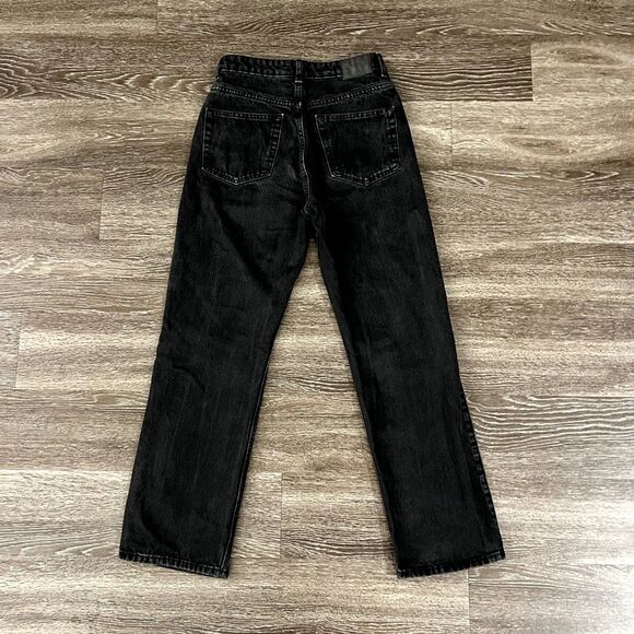 EUC Weekday Rowe Extra High Rise Straight Jeans Echo Black 28/30 Grunge ASOS - Picture 9 of 13